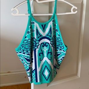 Blue and White Summer Top